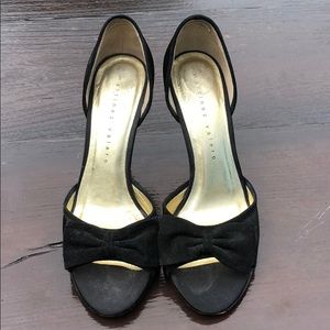 Martinez Valero Black Satin Pumps